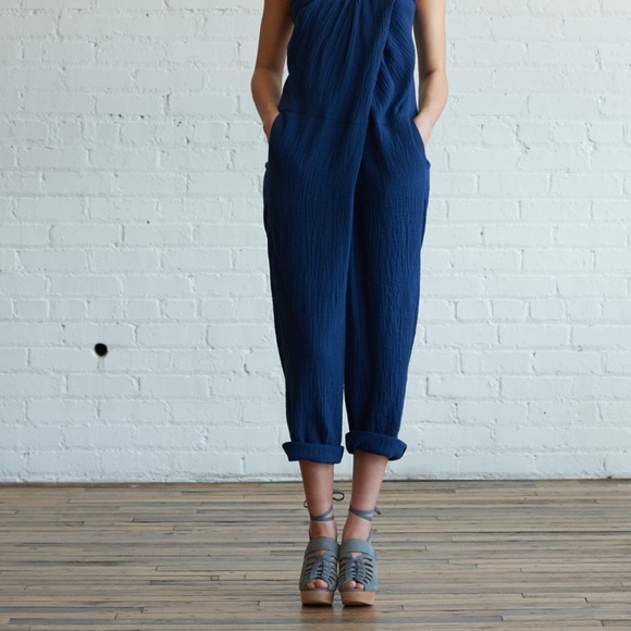 New! A Detacher Orinoco Cotton Gauze Jumpsuit in Indigo 💙 size 4 NWT! - Picture 6 of 15